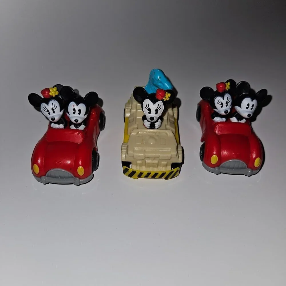 3 Disney World Toy Lot Mickey Minnie Mouse Runaway Railway Dinosaur McDonald's